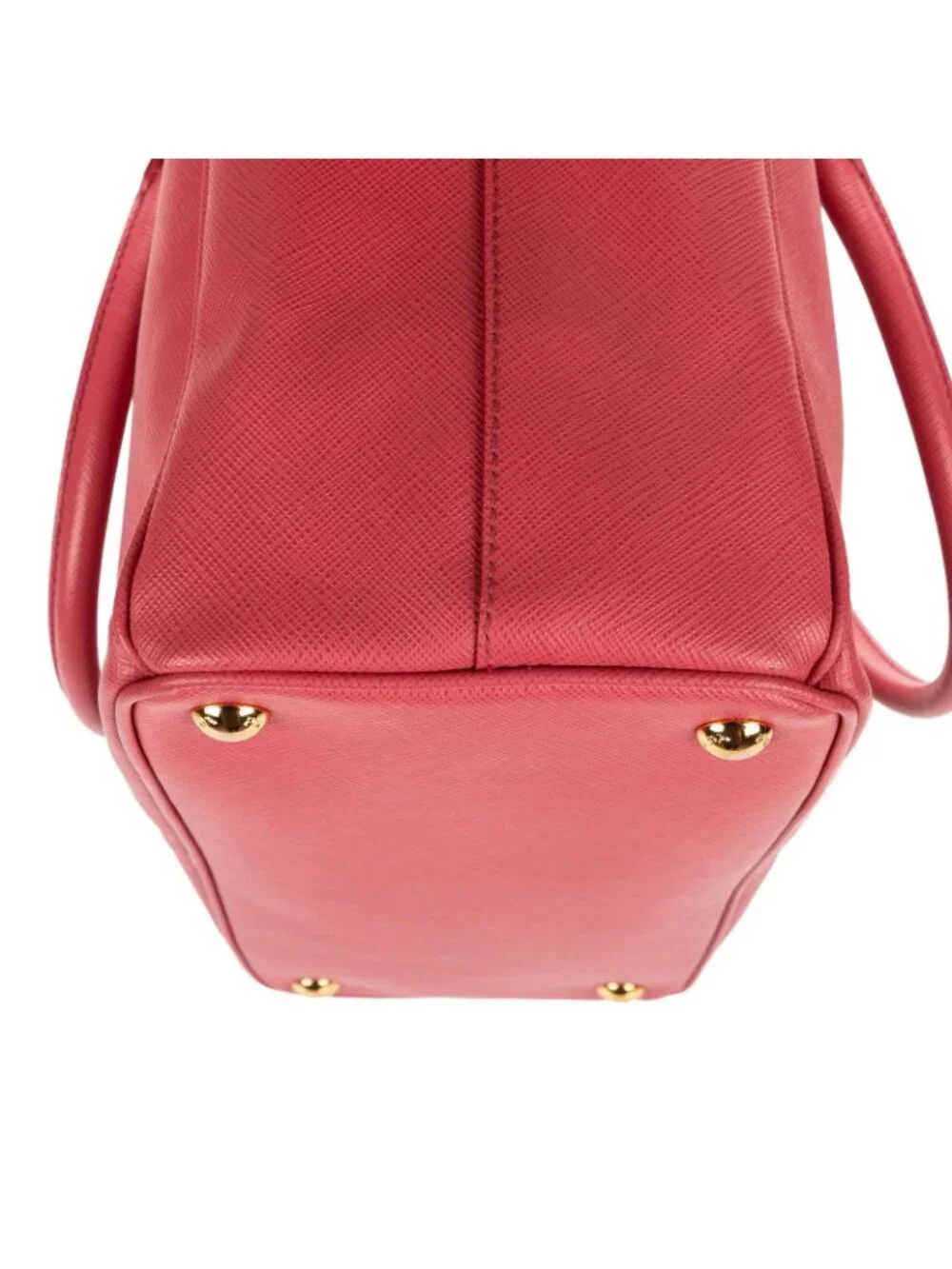 Prada Large Double Zip Galleria Tote Bag Pink Saffiano Leather